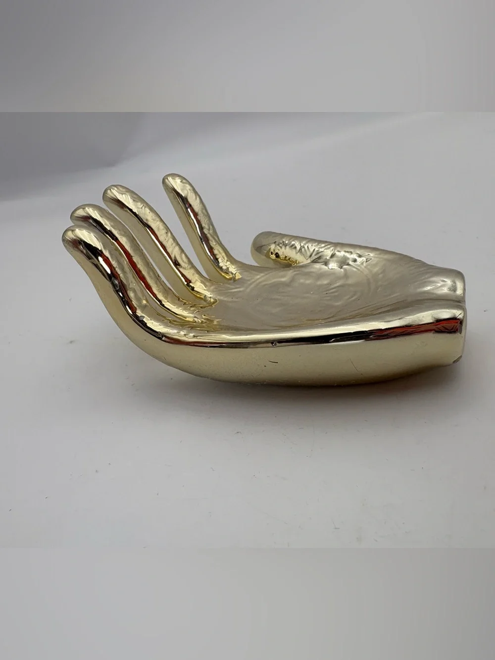 Decorative Ceramic Hand Trinket/Ring Dish - Shiny Gold